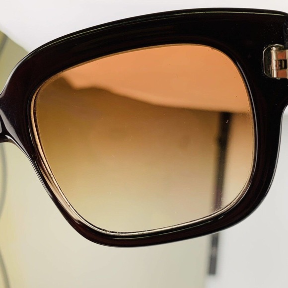 Vintage Emmanuelle Khanh Paris Sunglasses Rhinestone Dark Red Made in France